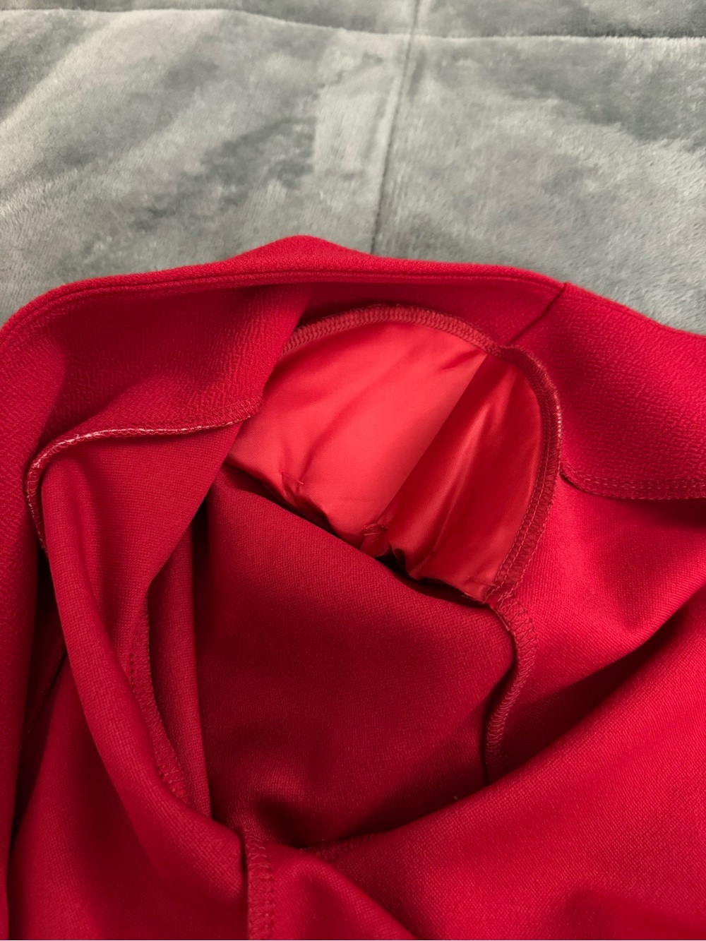 Red Women's Ponte Jacket & Pant Jumpsuit Set - Picture 5 of 9